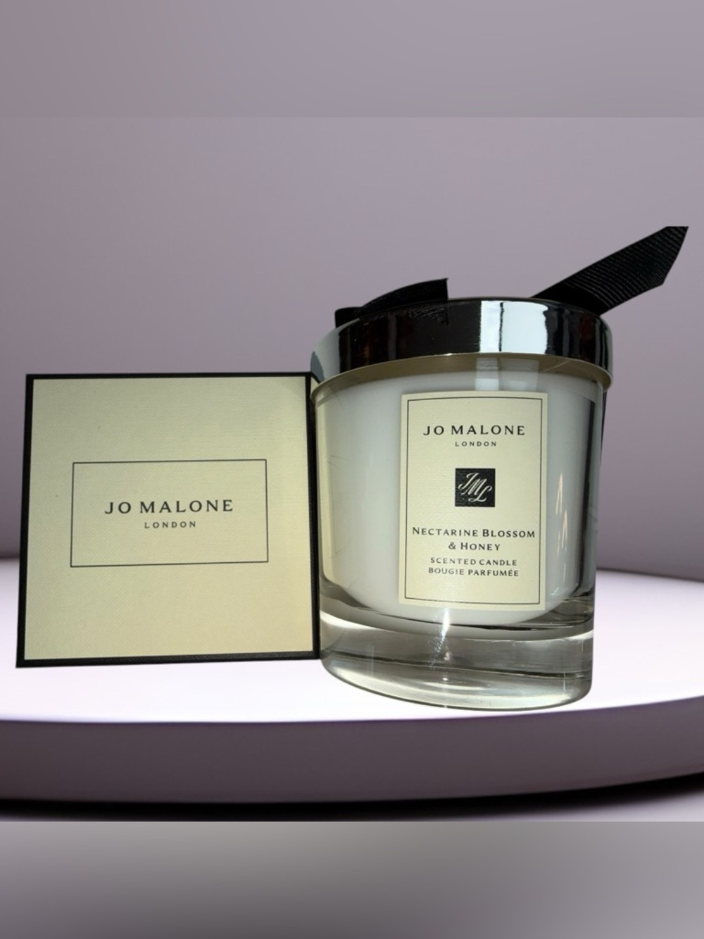 Jo Malone Cream Candle with Black Lid and Ribbon